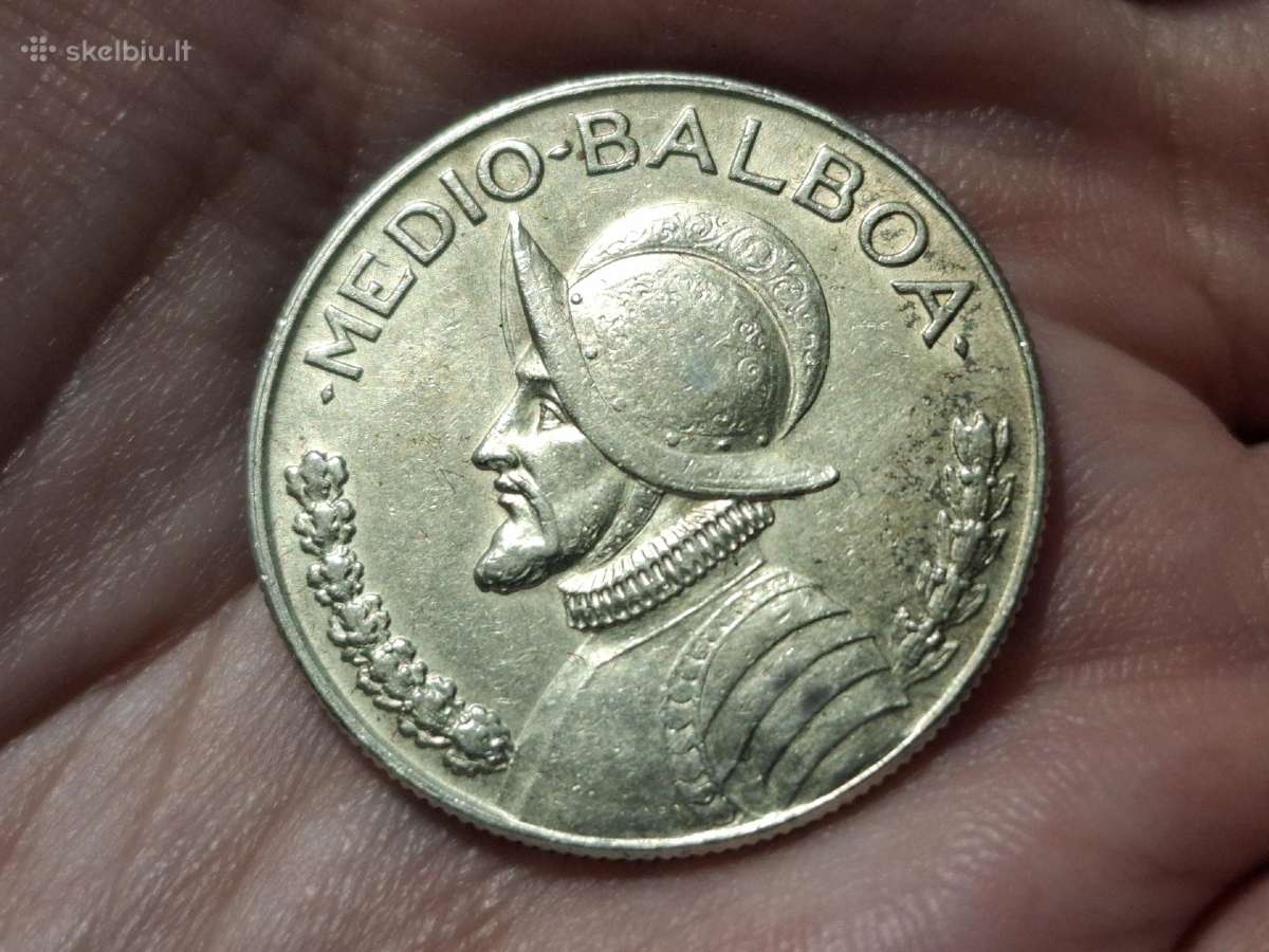 Panama 1/2 balboa 1967 sidabras
