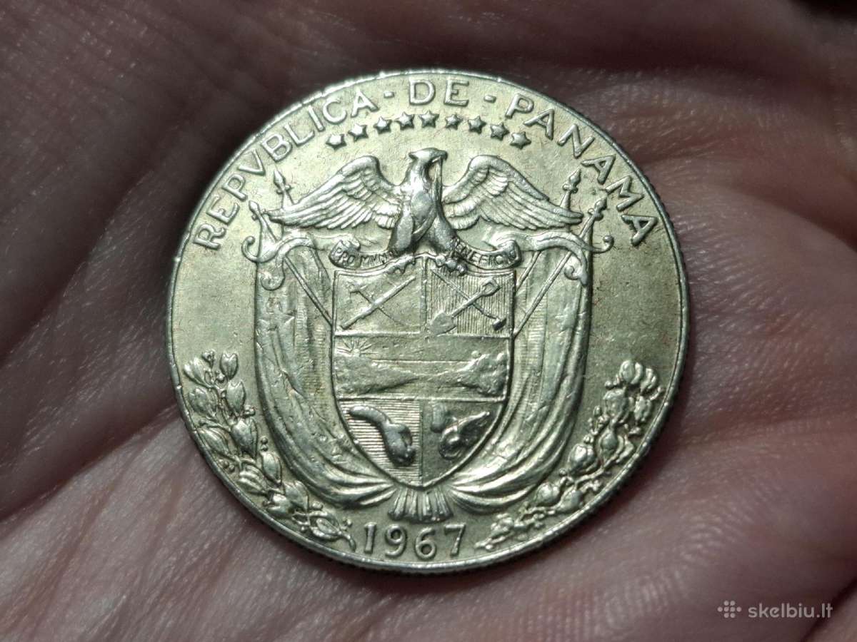 Panama 1/2 balboa 1967 sidabras - nuotraukos Nr. 2