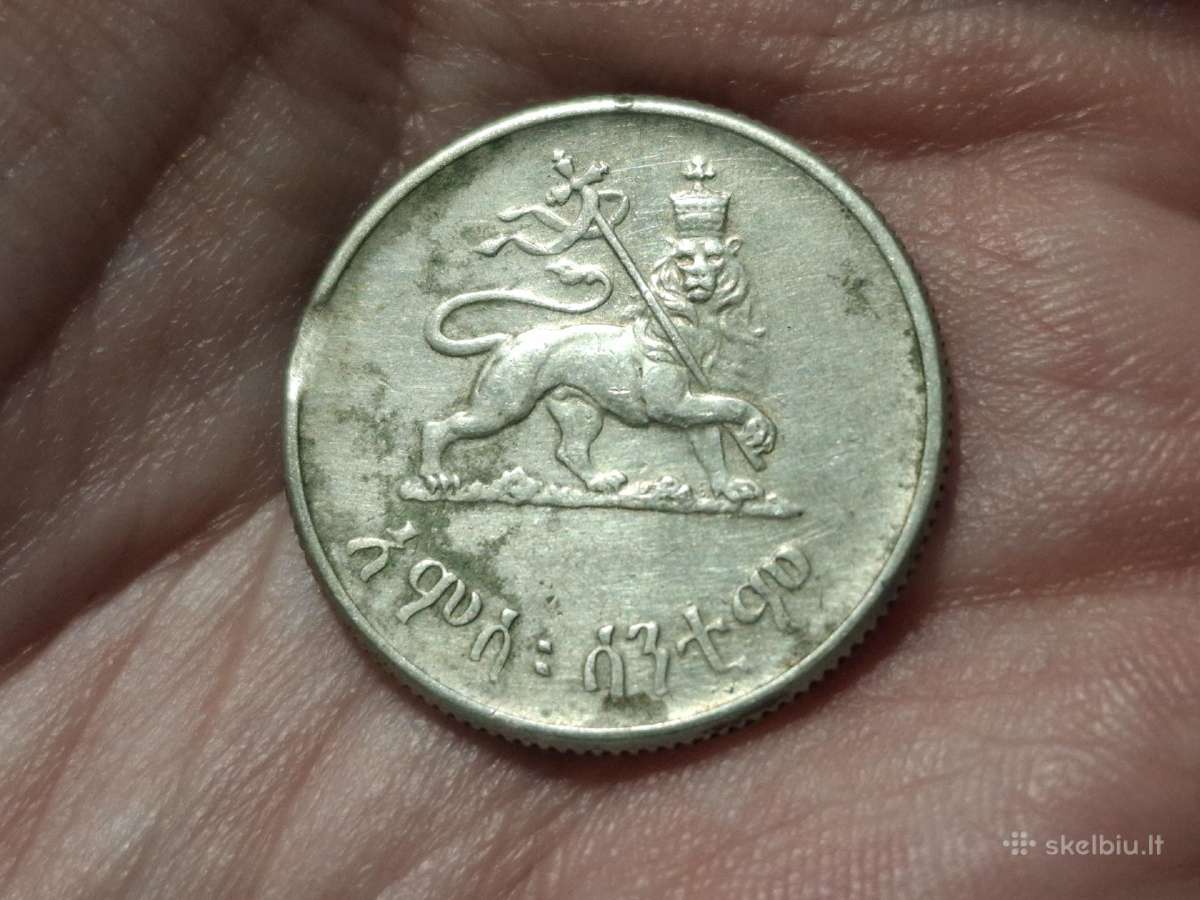 Etiopija 50 santeem 1944 sidabras