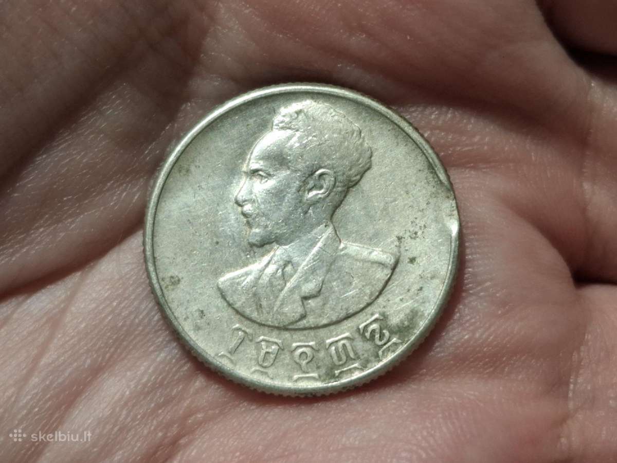 Etiopija 50 santeem 1944 sidabras - nuotraukos Nr. 2