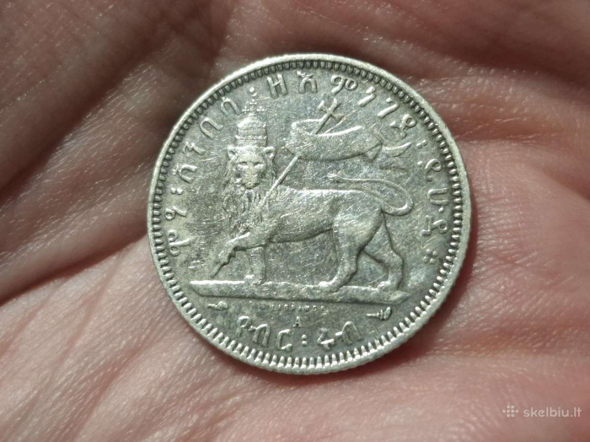 Etiopija 1/4 birr 1897 sidabras