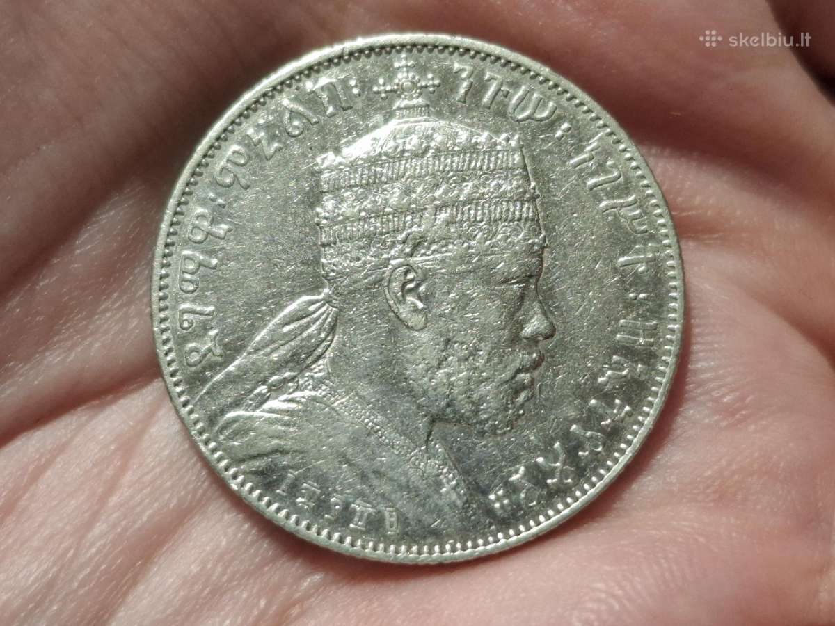Etiopija 1/2 birr 1897 sidabras - nuotraukos Nr. 2