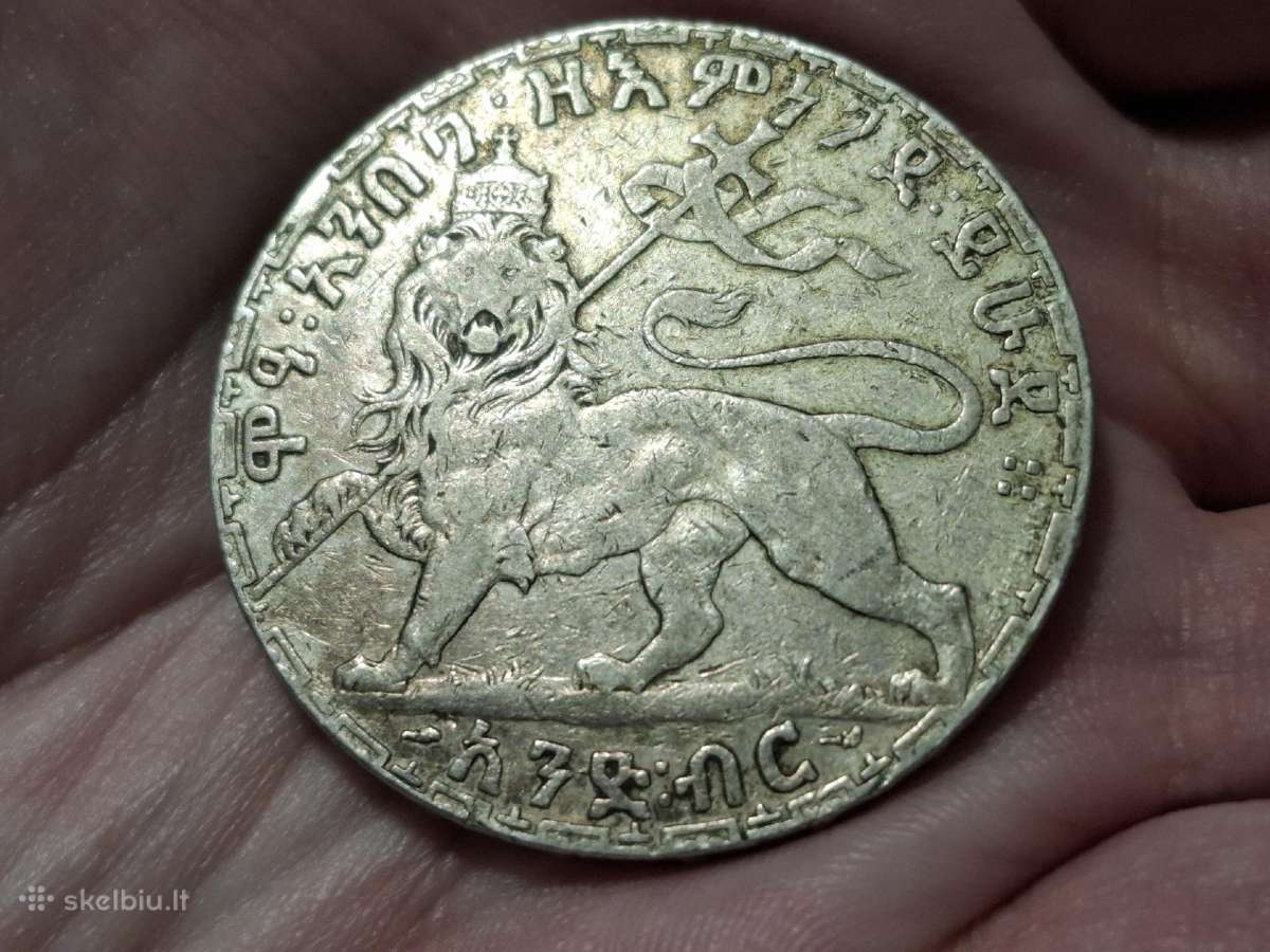 Etiopija 1 birr 1900 sidabras