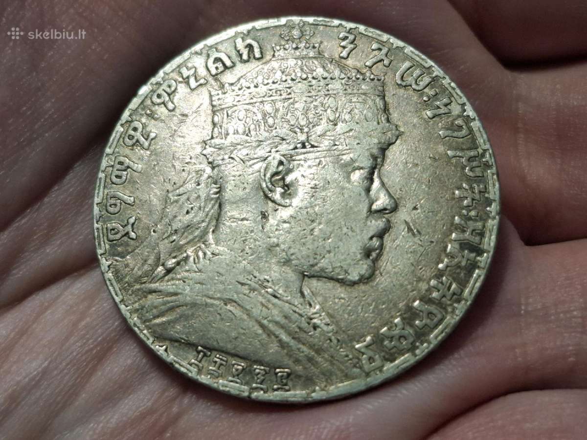 Etiopija 1 birr 1900 sidabras - nuotraukos Nr. 2