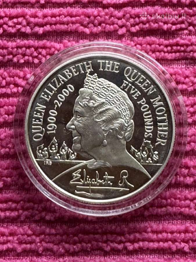 Moneta UK 2000m. 5 svarai, sidabras(.925)