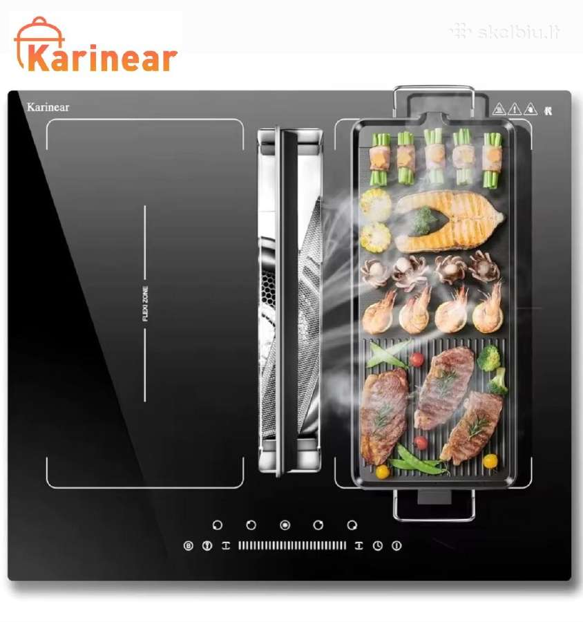 60cm Indukcinė kaitlentė Karinear su gartraukiu
