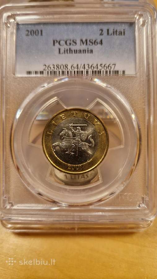 Pcgs Sertifikuoti 2 Lt (jubiliejiniai) - nuotraukos Nr. 2