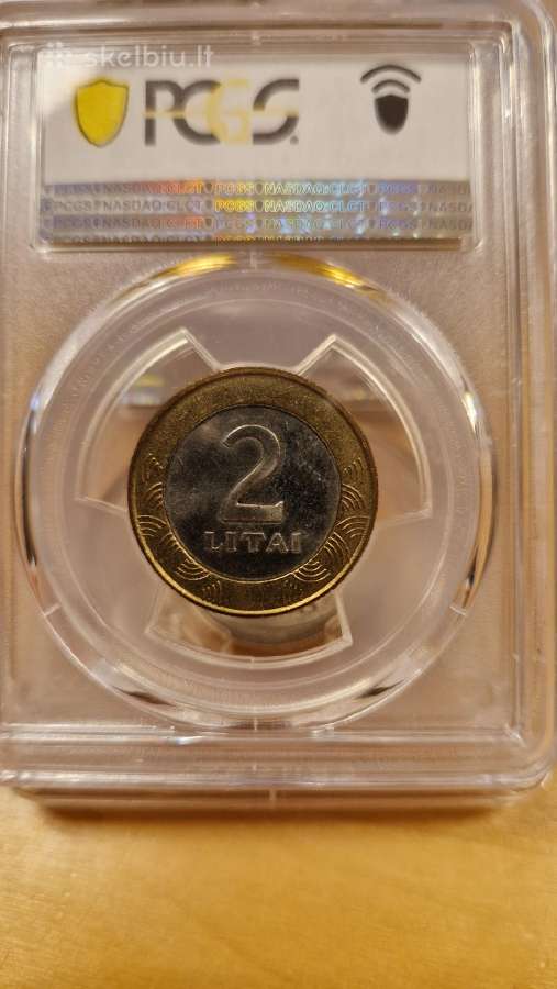 Pcgs Sertifikuoti 2 Lt (jubiliejiniai) - nuotraukos Nr. 3