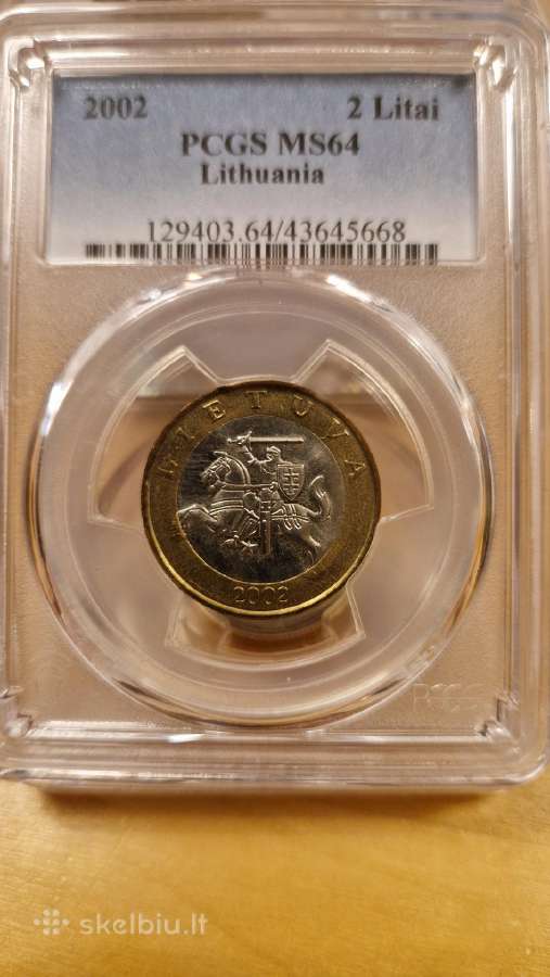 Pcgs Sertifikuoti 2 Lt (jubiliejiniai) - nuotraukos Nr. 4