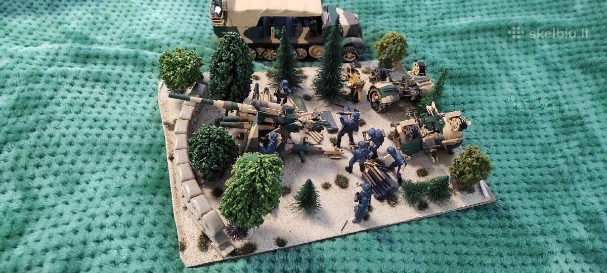 1:35 Diorama 1:35 Tanku modeliu Vermachtas