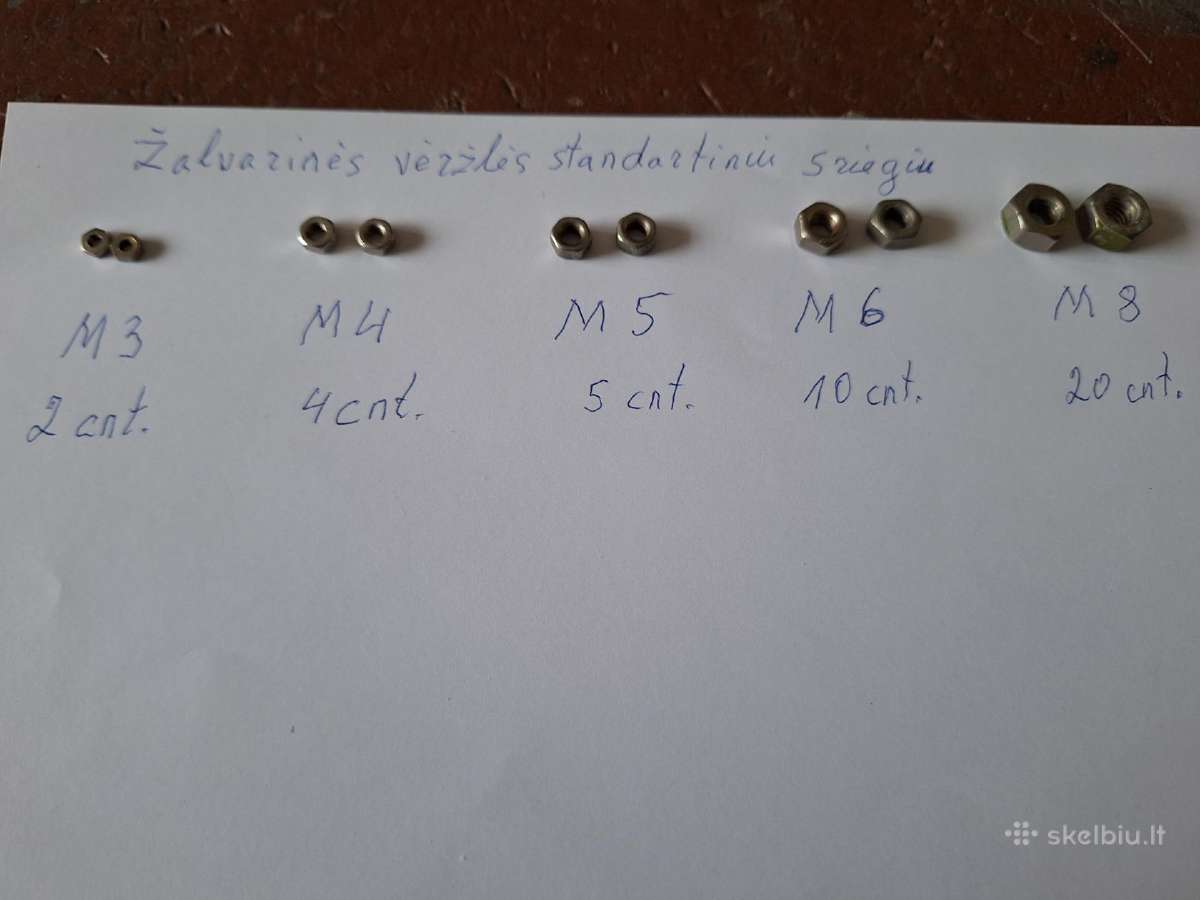 Žalvarinės veržlės,dekoratyvinės poveržlės