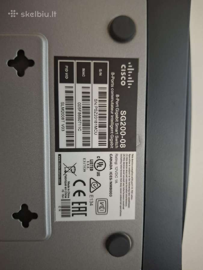 Cisco Sg200-8 Switch komutatorius Poe - nuotraukos Nr. 3