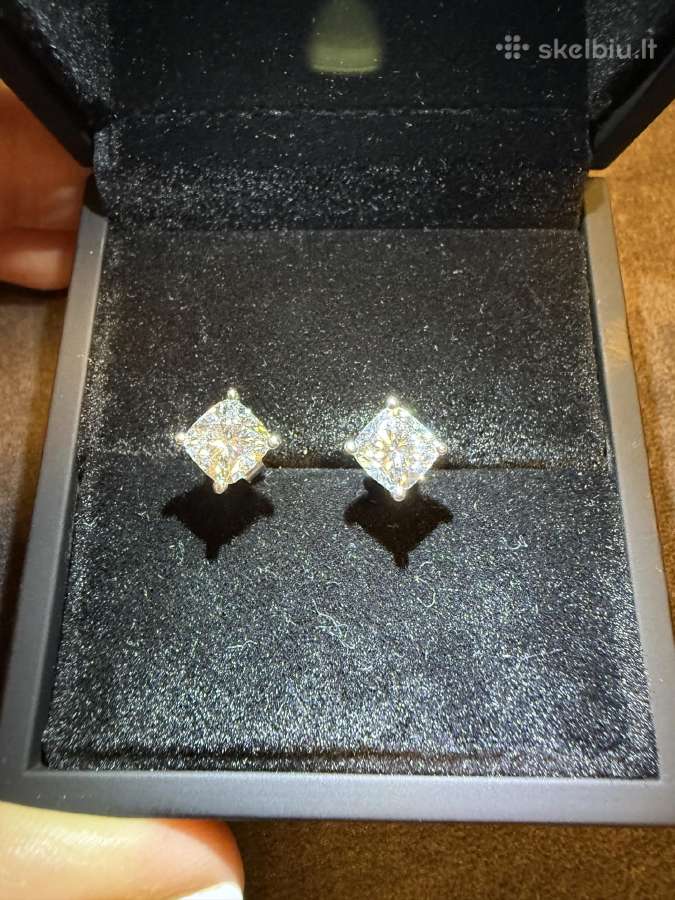 Elegantiški deimantiniai auskarai 2,58 ct - nuotraukos Nr. 3