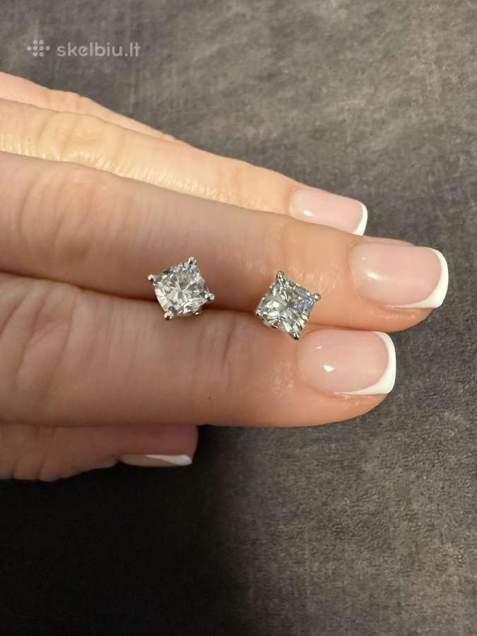 Elegantiški deimantiniai auskarai 2,58 ct - nuotraukos Nr. 2