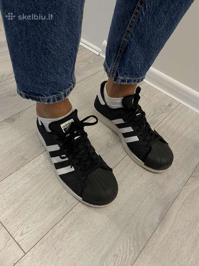 Juodi adidas "Superstar" laisvalaikio sportbačiai - nuotraukos Nr. 4