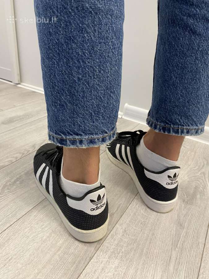 Juodi adidas "Superstar" laisvalaikio sportbačiai - nuotraukos Nr. 8