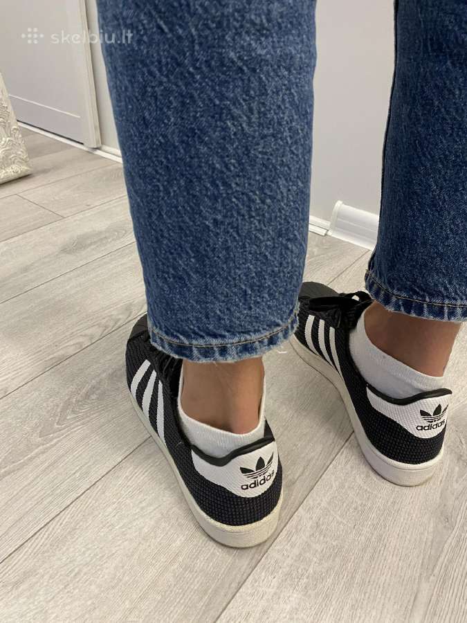 Juodi adidas "Superstar" laisvalaikio sportbačiai - nuotraukos Nr. 9