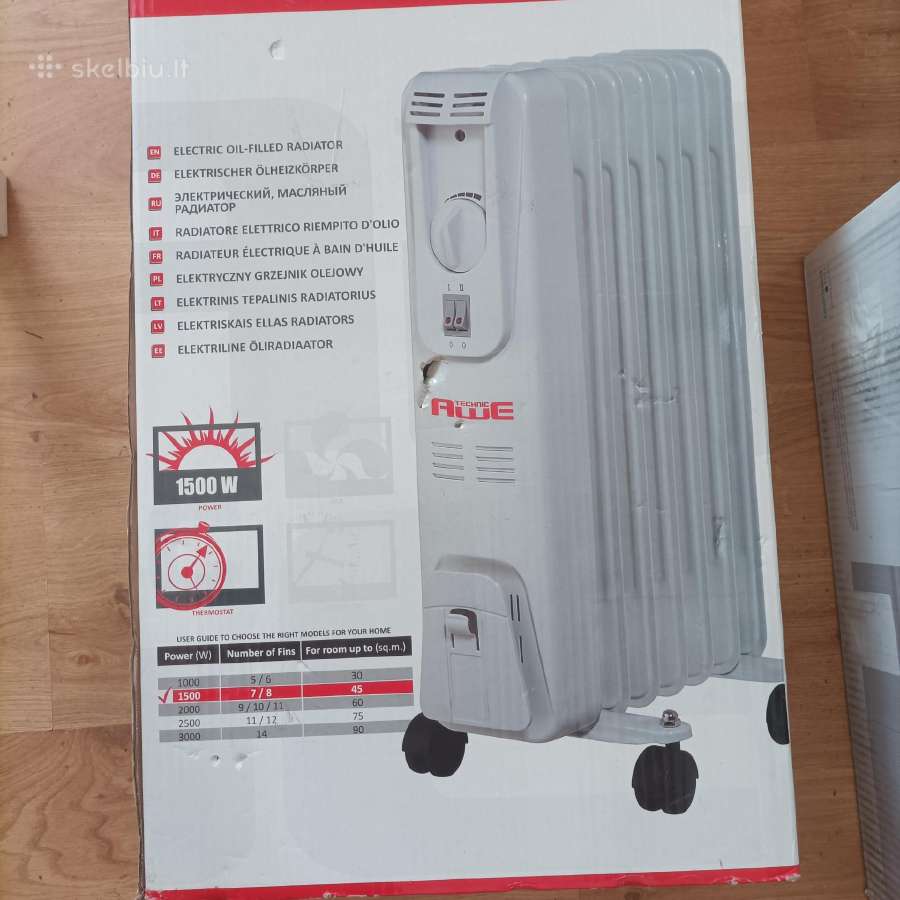 Mažas tepalinis radiatorius, šildytuvas, 0,7kw - nuotraukos Nr. 11
