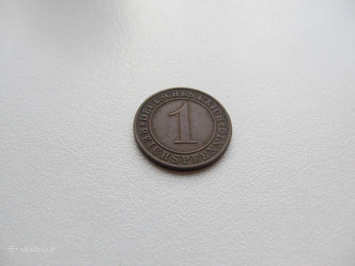 1 reichspfennig , Vokietija , 1934 A, D