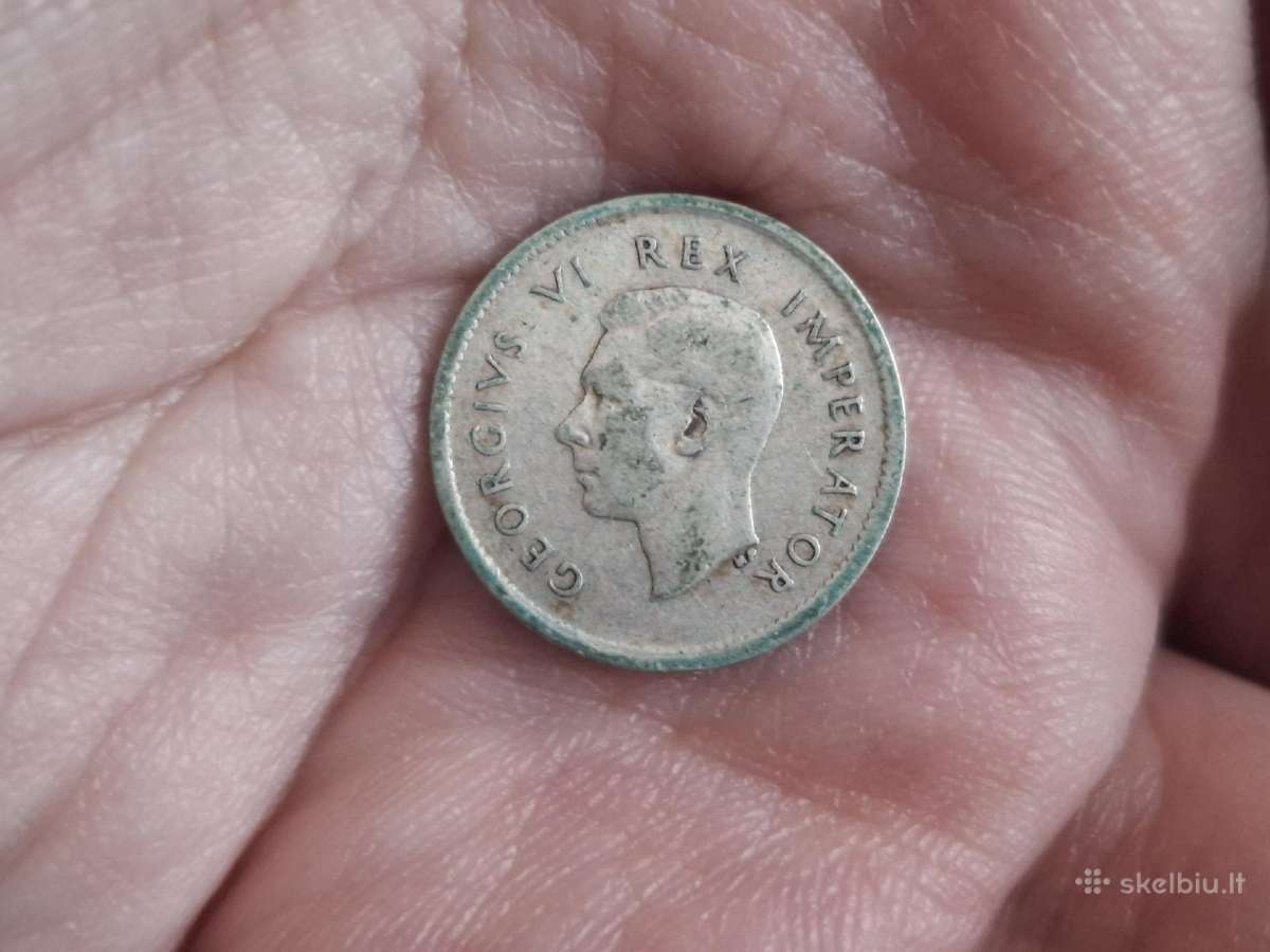 Pietų Afrika 3 pencai 1939 sidabras - nuotraukos Nr. 2