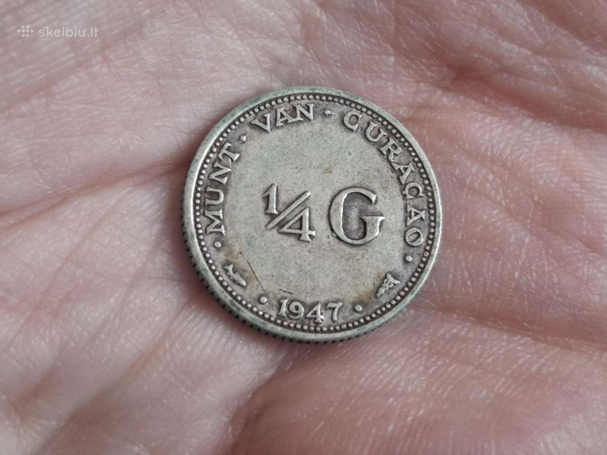 Kiurasao 1/4 guldeno 1947 sidabras