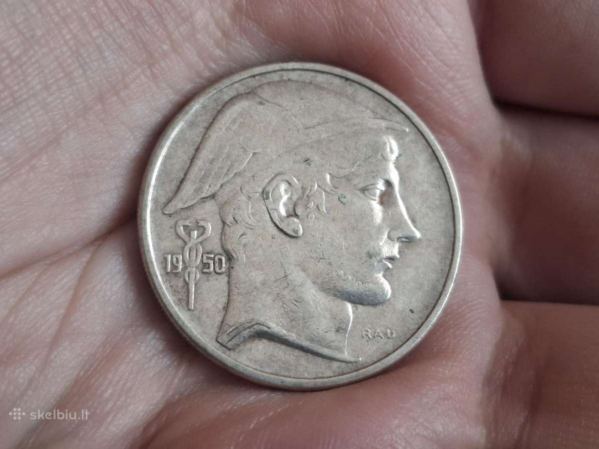 Belgija 50 frankų 1950 sidabras - nuotraukos Nr. 2