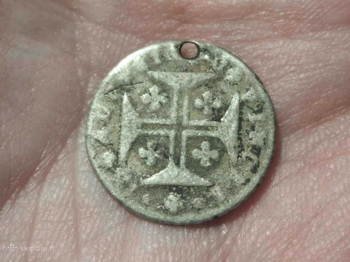 Brazilija 3 vintens 1706 - 1750 sidabras - nuotraukos Nr. 2