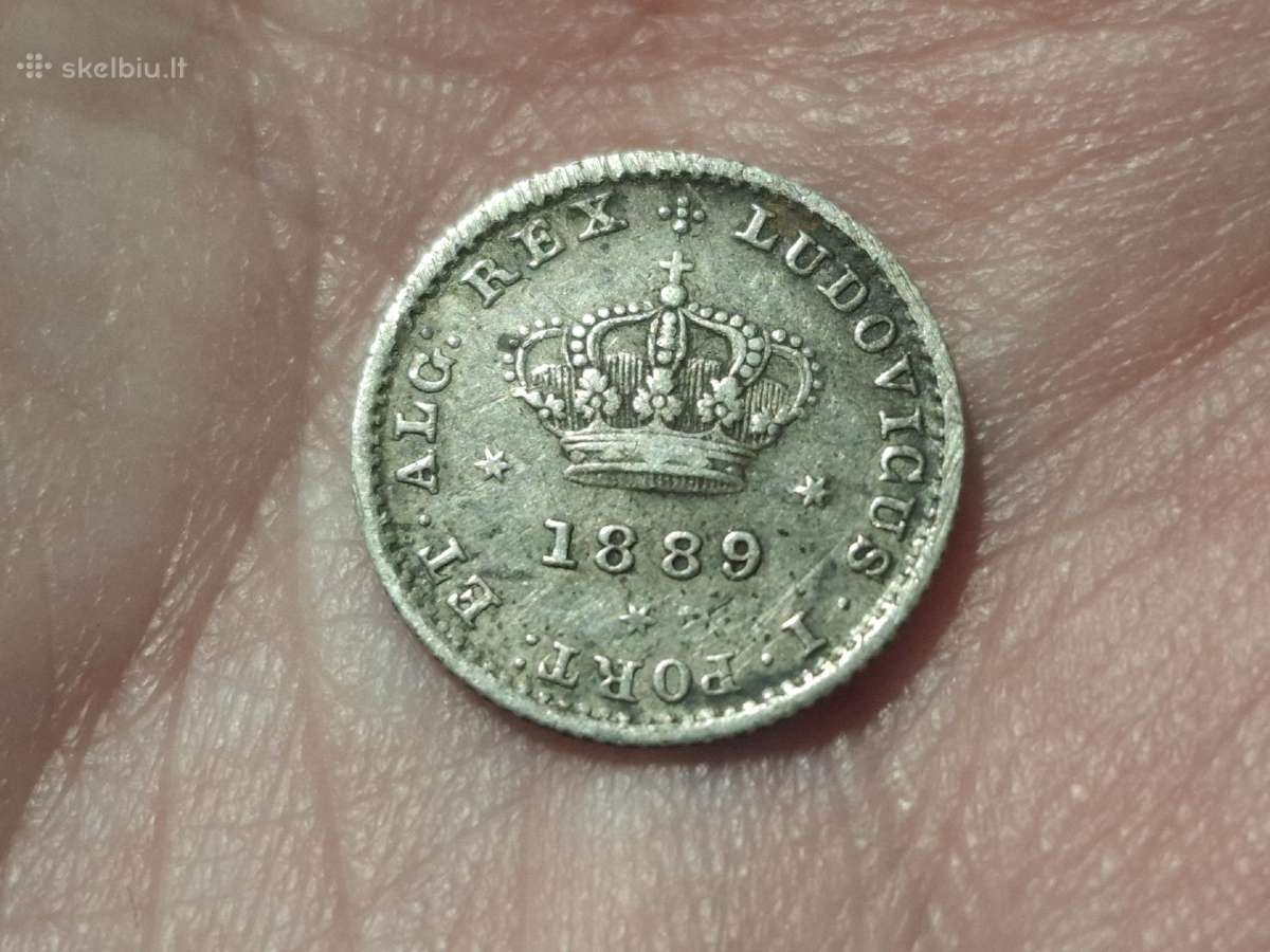Portugalija 50 reis 1889 sidabras - nuotraukos Nr. 2