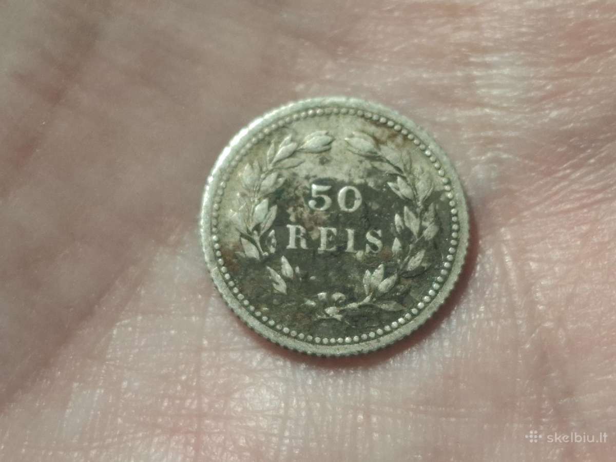 Portugalija 50 reis 1893 sidabras