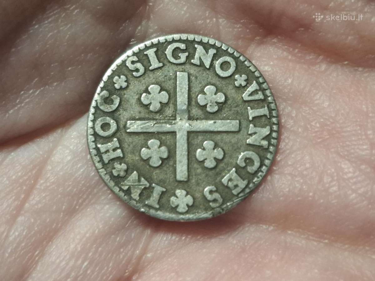 Portugalija 1/2 tostao 1706 - 1750 sidabras - nuotraukos Nr. 2