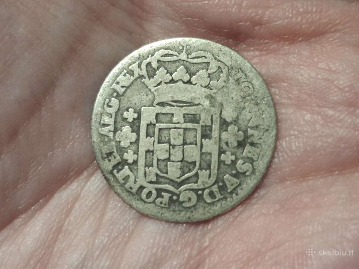 Portugalija 6 vintens 1706 - 1750 sidabras