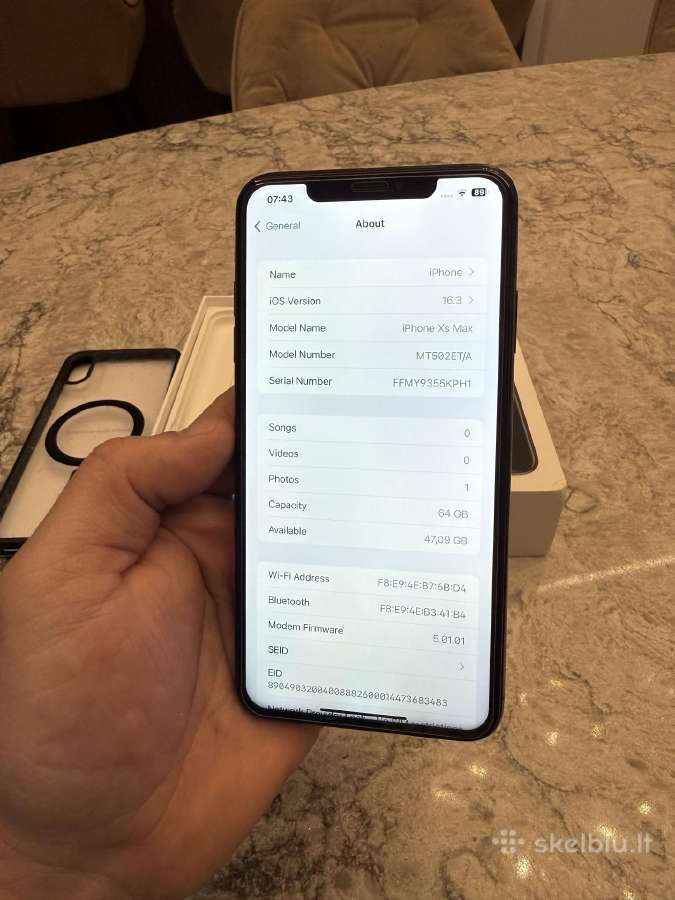 iPhone XS Max, 64gb 84% - nuotraukos Nr. 4