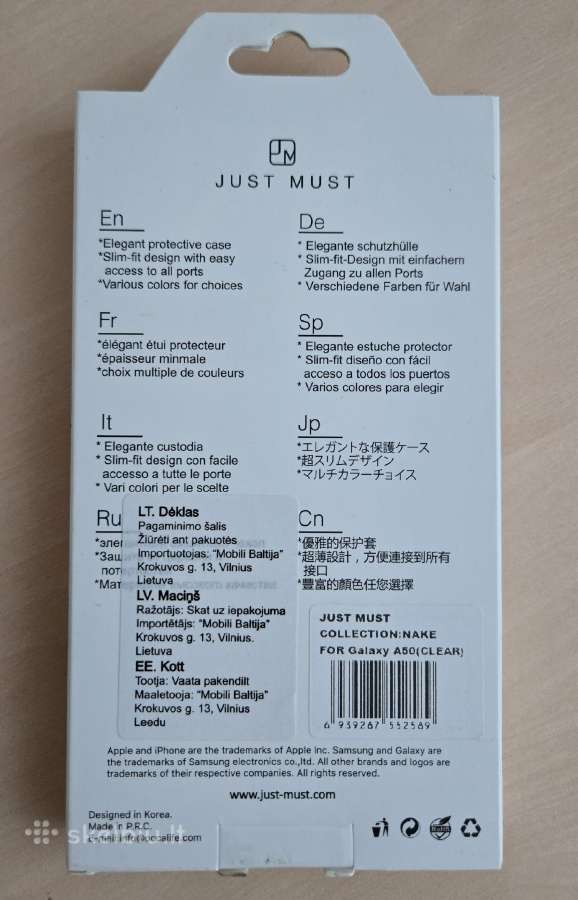 Samsung Galaxy A50 dėklas bespalvis - nuotraukos Nr. 3