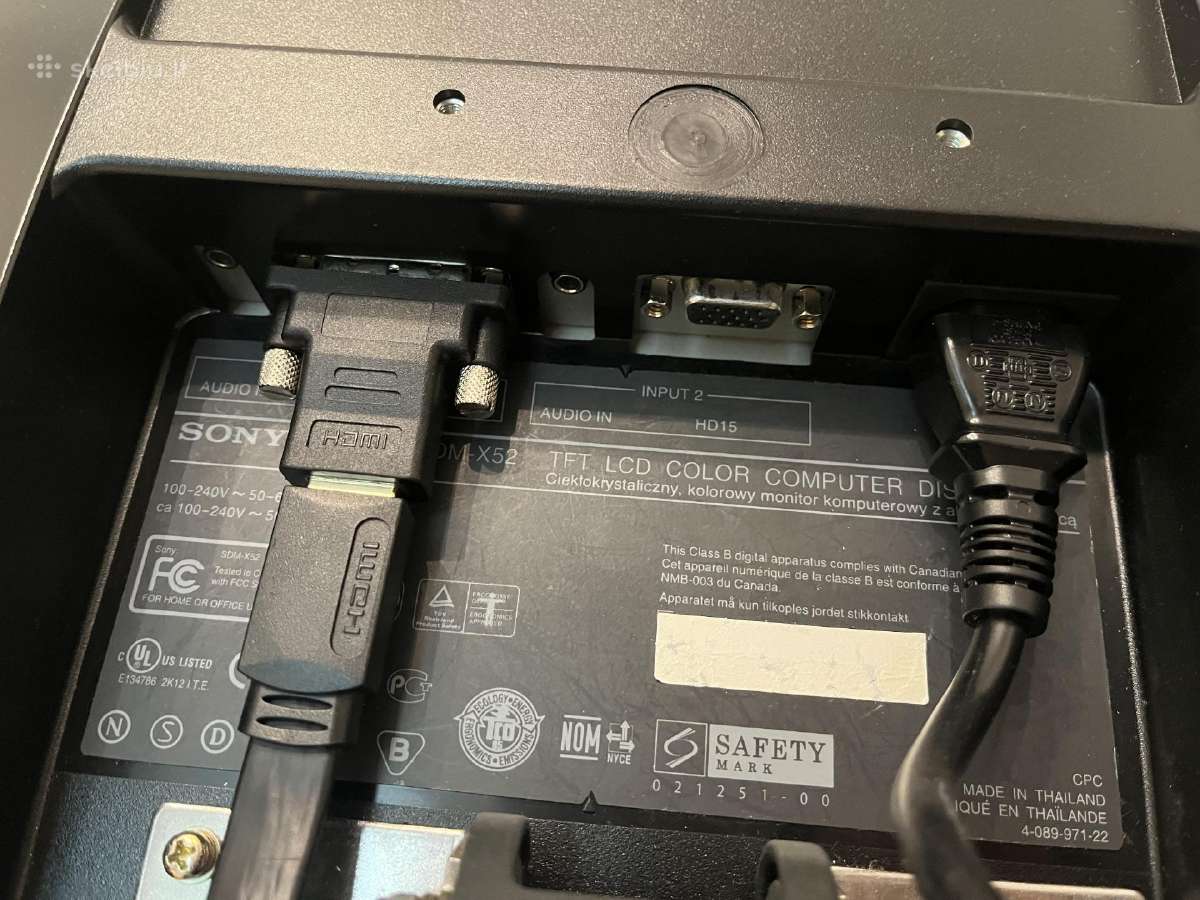 Sony Sdm-x52 vintažinis monitorius - nuotraukos Nr. 7