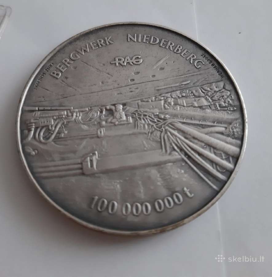 1986 m. medalis „75 jahre Bergbau", bareljefas - nuotraukos Nr. 2