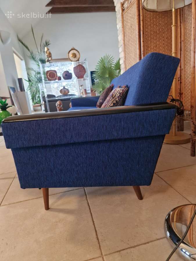 Vintažinė mid century modern sofa lova - nuotraukos Nr. 4
