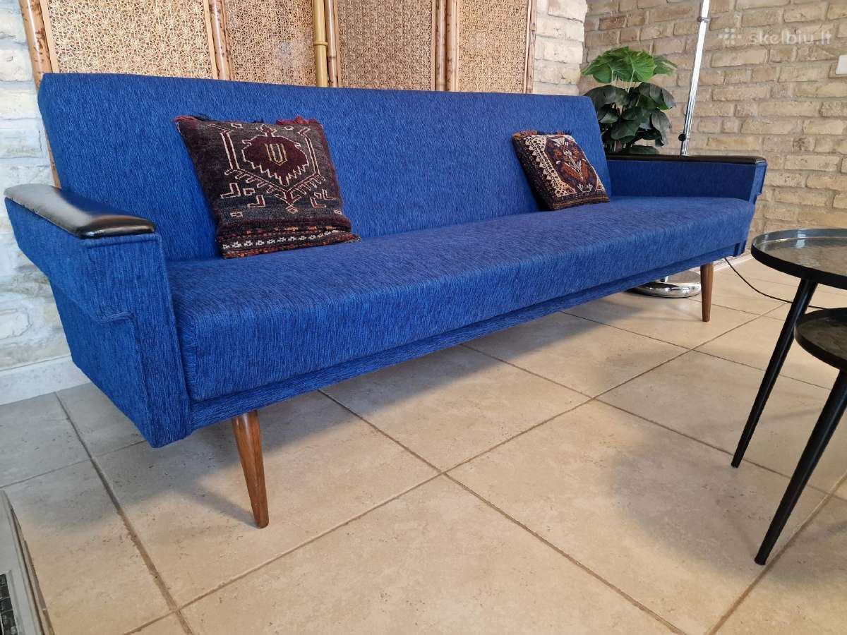 Vintažinė mid century modern sofa lova - nuotraukos Nr. 6