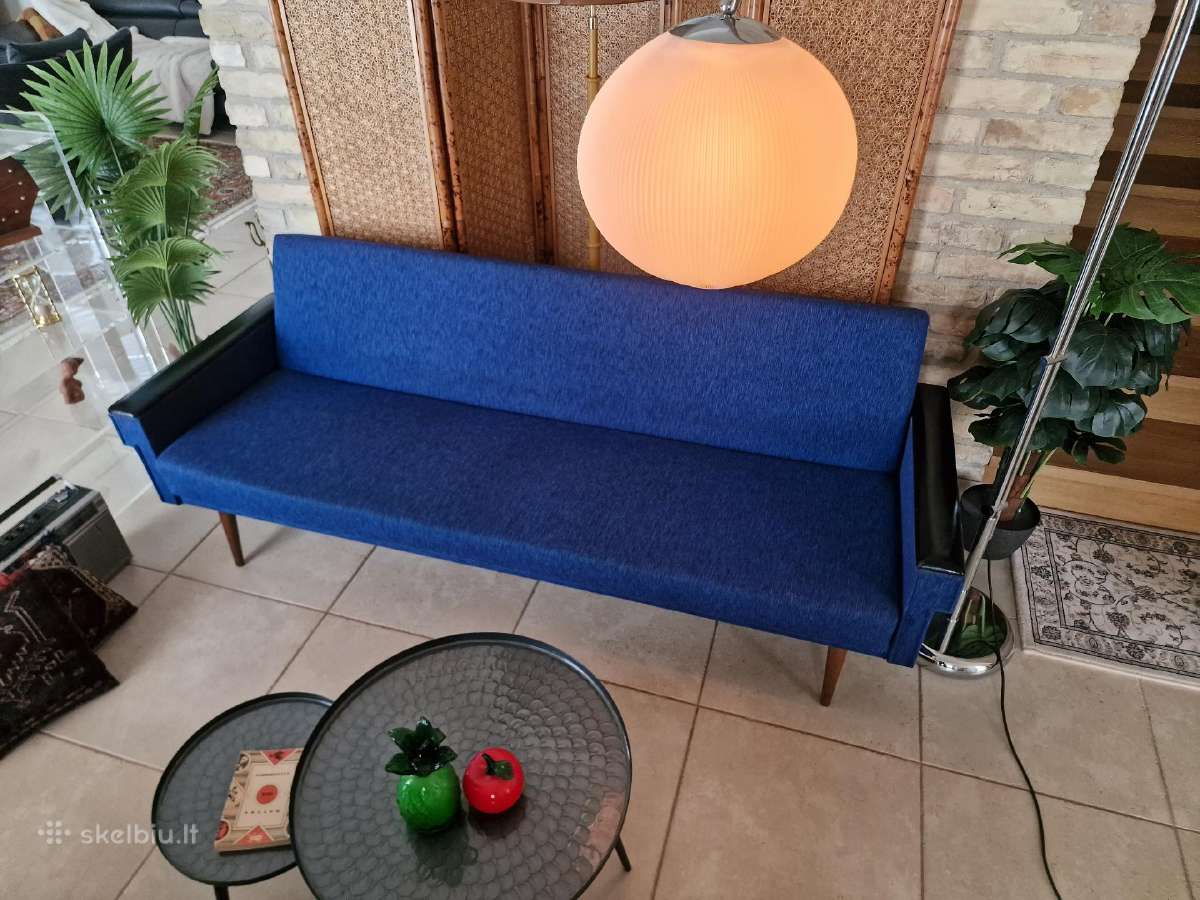 Vintažinė mid century modern sofa lova - nuotraukos Nr. 7