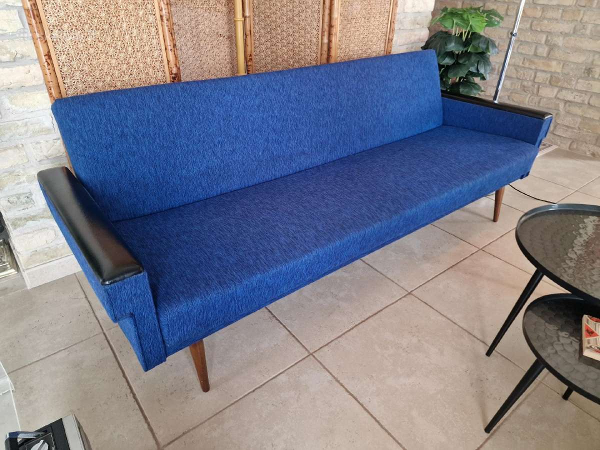 Vintažinė mid century modern sofa lova - nuotraukos Nr. 8