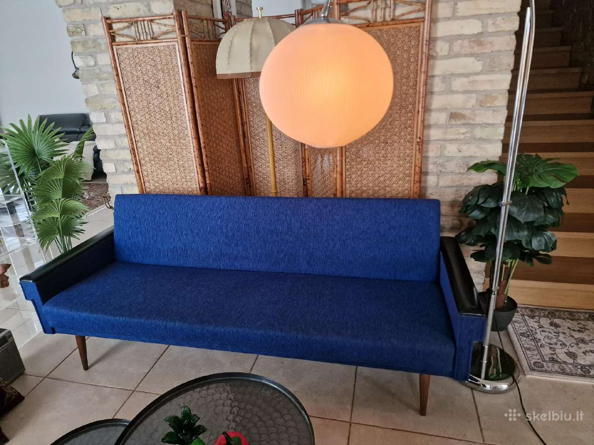 Vintažinė mid century modern sofa lova - nuotraukos Nr. 9