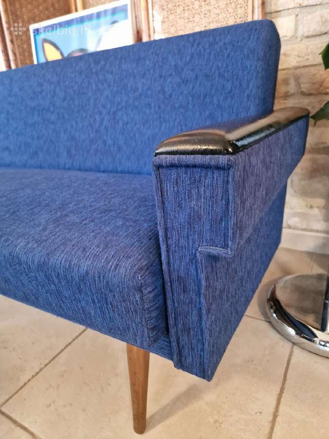 Vintažinė mid century modern sofa lova - nuotraukos Nr. 17