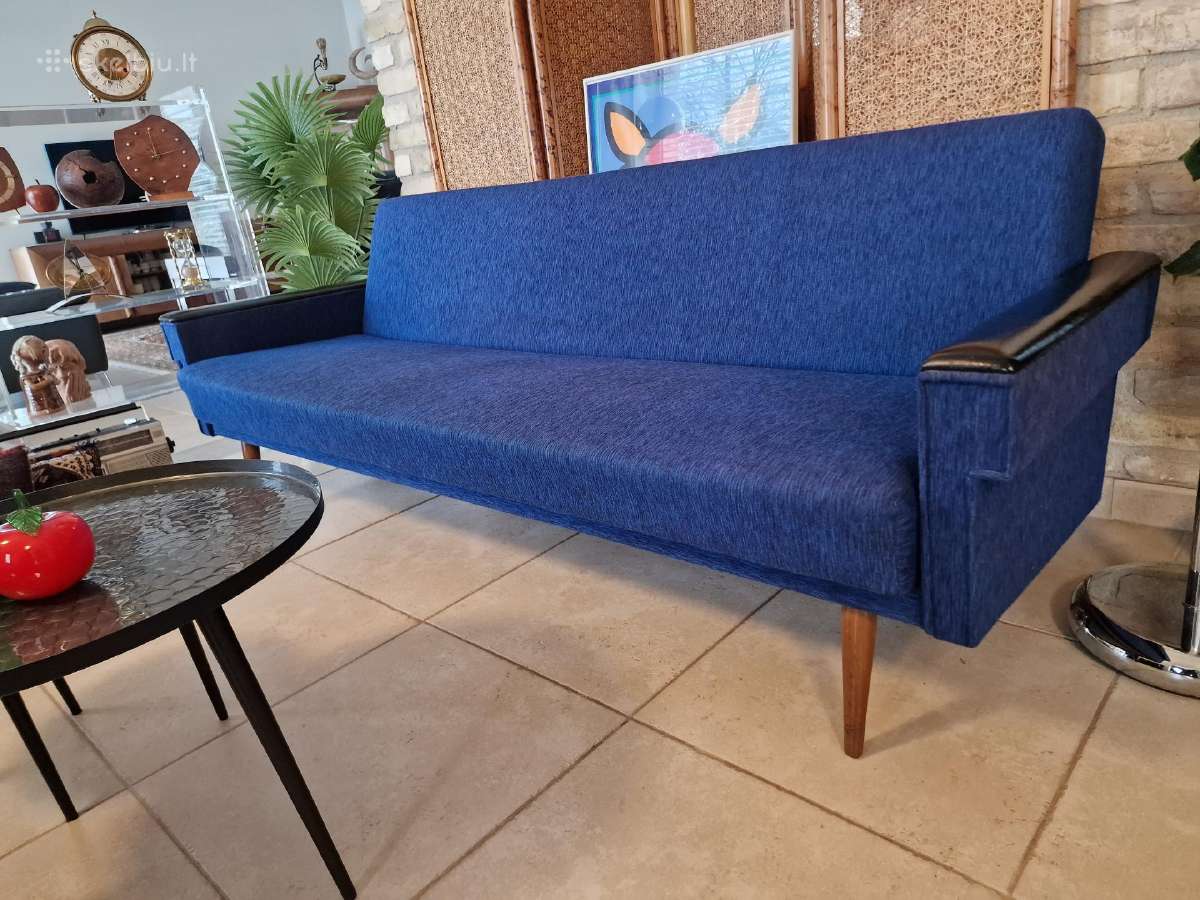 Vintažinė mid century modern sofa lova - nuotraukos Nr. 22