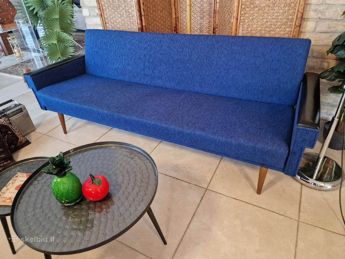 Vintažinė mid century modern sofa lova - nuotraukos Nr. 25