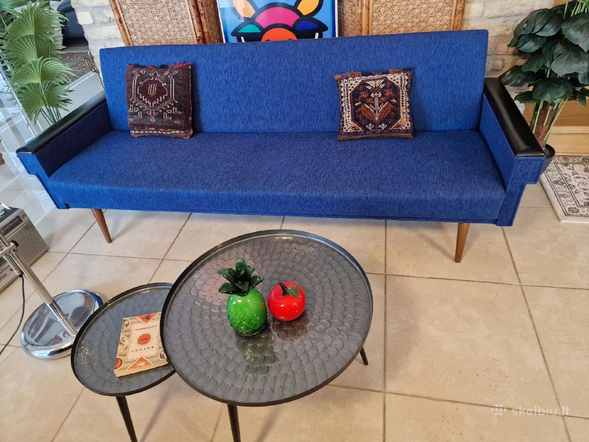 Vintažinė mid century modern sofa lova - nuotraukos Nr. 30