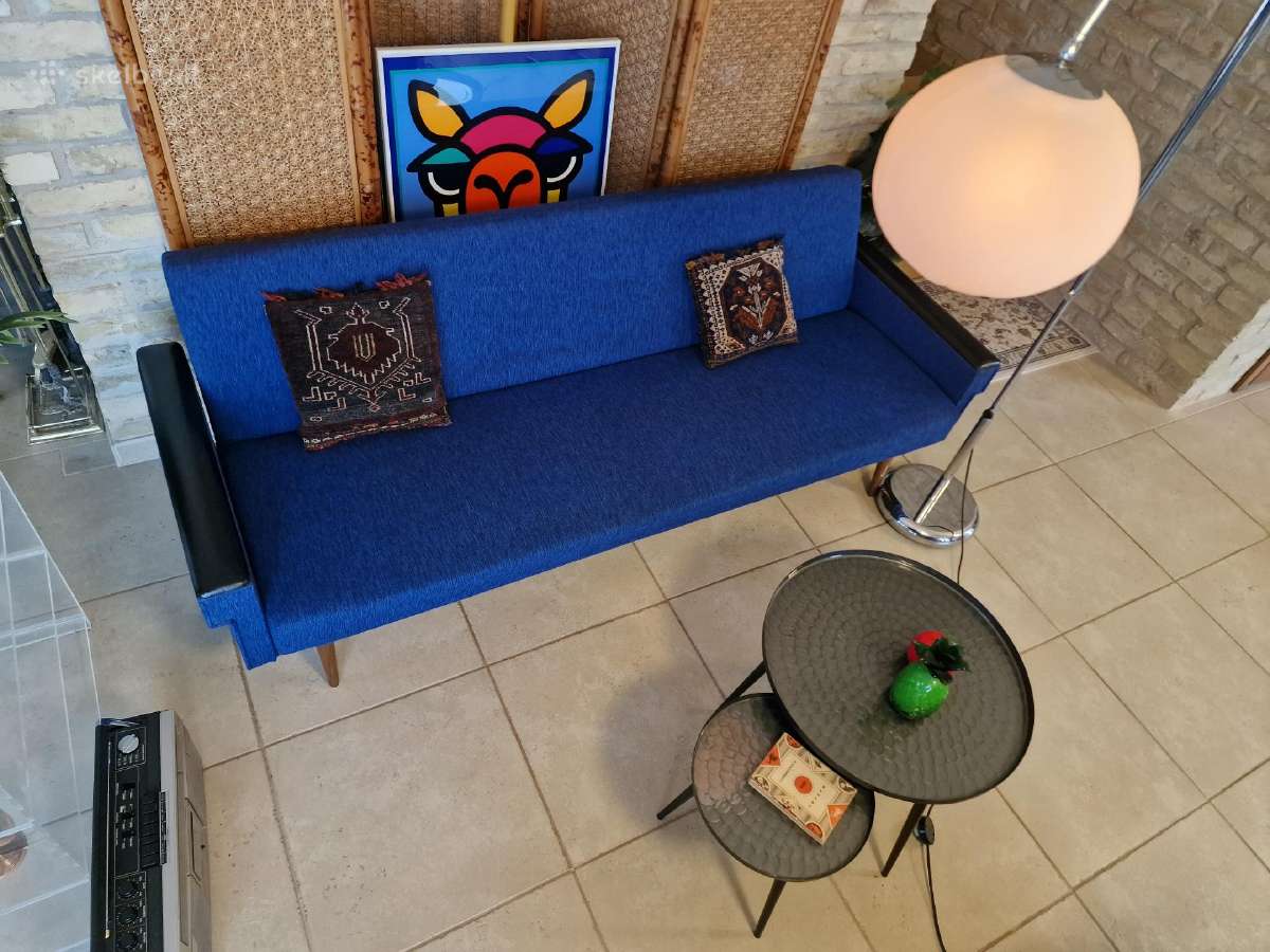 Vintažinė mid century modern sofa lova - nuotraukos Nr. 31