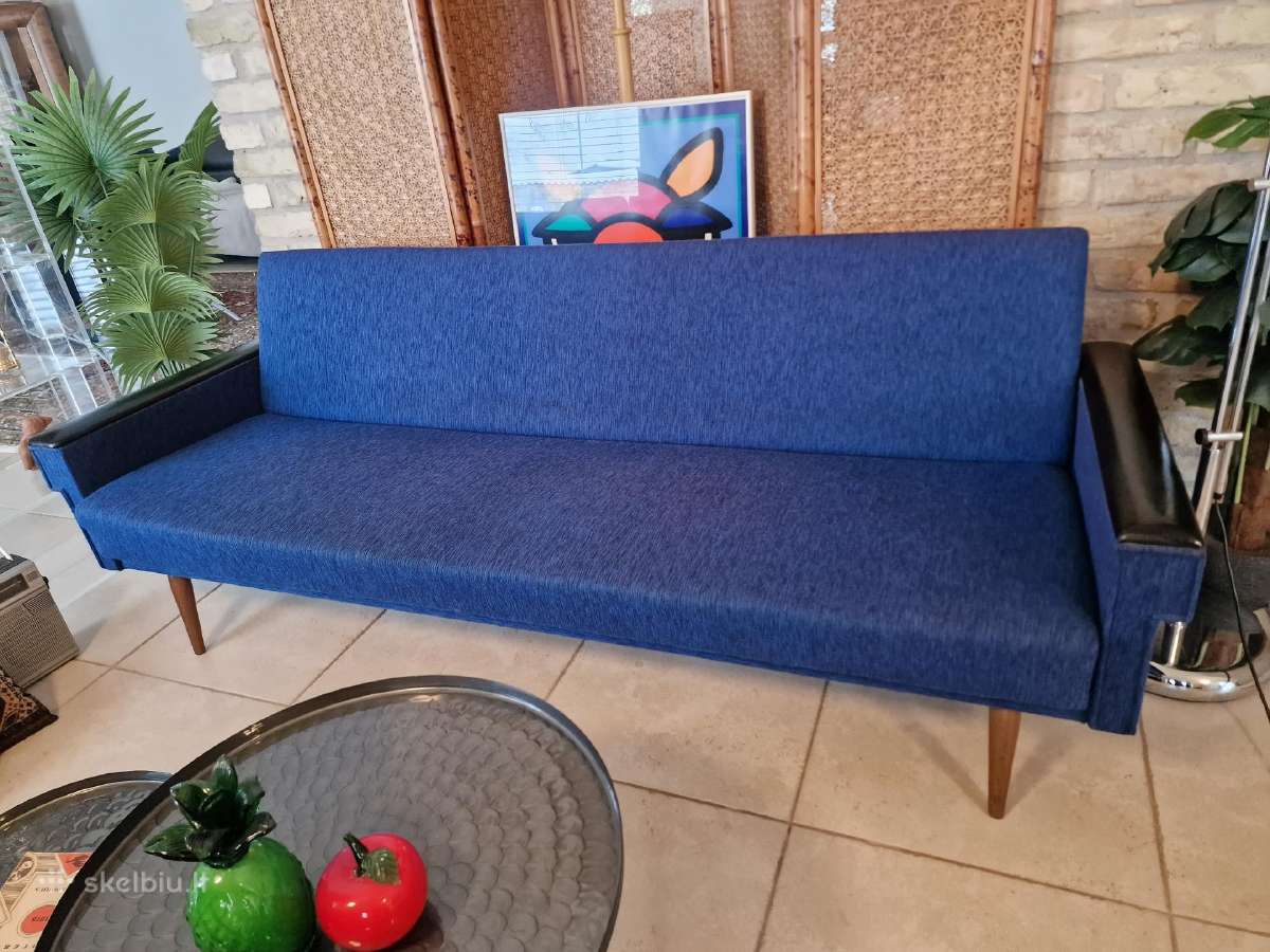 Vintažinė mid century modern sofa lova - nuotraukos Nr. 32