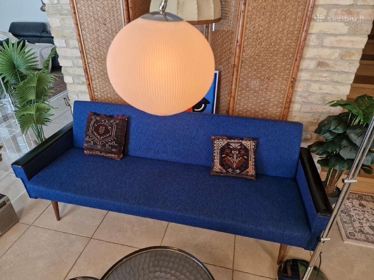 Vintažinė mid century modern sofa lova - nuotraukos Nr. 33