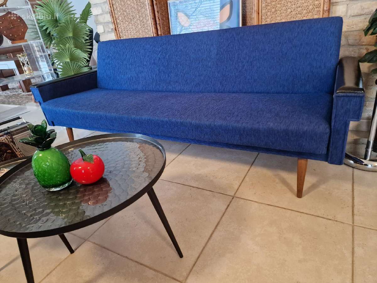 Vintažinė mid century modern sofa lova - nuotraukos Nr. 34
