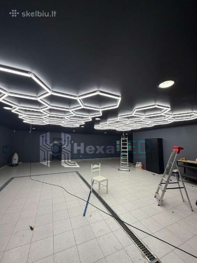 Hexagon LED apšvietimas studijoms,patalpoms, garaž