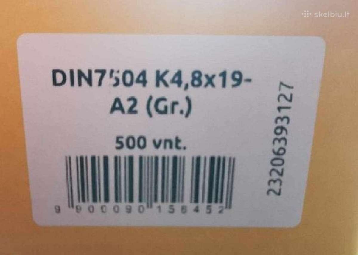 Savisriegis Din7504-k 4,8x19 A2 - nuotraukos Nr. 2